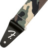 FENDER 2 CAMO STRAP WOODLAND - PASEK GITAROWY