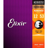 ELIXIR NANOWEB PHOSPHOR BRONZE 12-53 - STRUNY DO GITARY AKUSTYCZNEJ