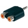 ALPHA AUDIO adapter / przejściówka 2 x  Cinch (RCA) - mini Jack Stereo