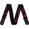 JACKSON STRAP BLK/RED SPLATTER - PASEK GITAROWY