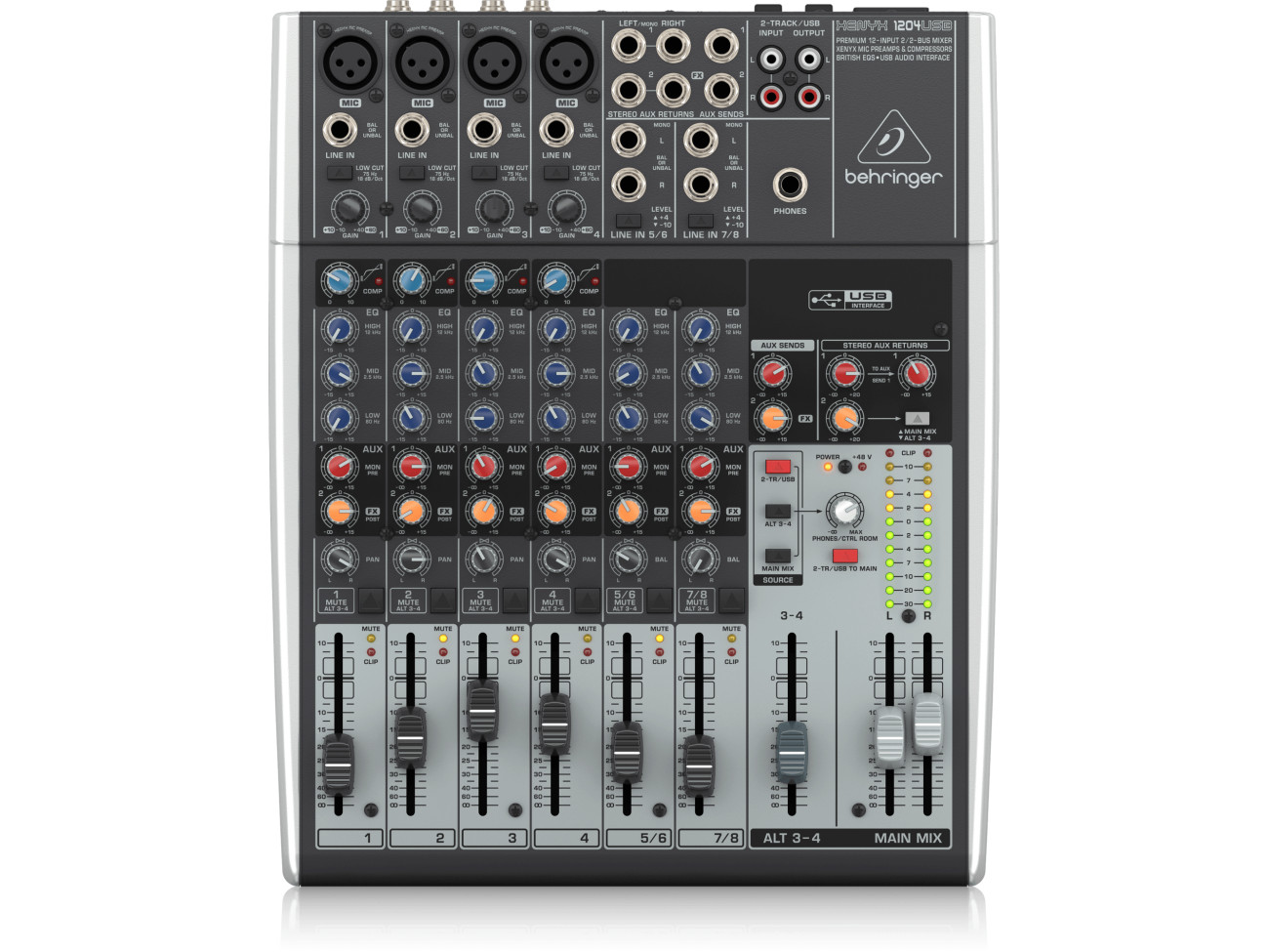 BEHRINGER XENYX 1204 USB - MIKSER ANALOGOWY - Riff.net.pl