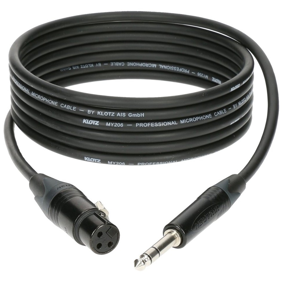 KLOTZ M1FS1B1000 kabel mikrofonowy XLR/Jack 10 m 