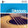 DADDARIO EJ16 12-53 3D - STRUNY DO GITARY AKUSTYCZNEJ 3-PAK