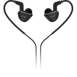 BEHRINGER MO240 SŁUCHAWKI DWUDROŻNE DOKANAŁOWE ZE ZŁĄCZEM MMCX - CZARNE