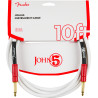 FENDER JOHN 5 10 INST CABLE WHT/RD - KABEL INSTRUMENTALNY 3M