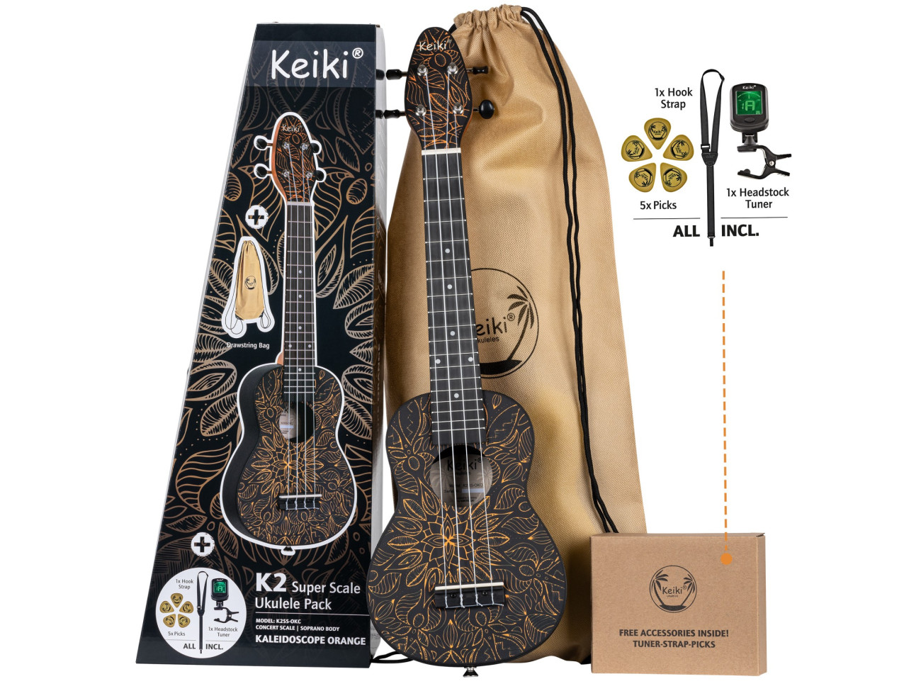 ORTEGA KEIKI K2SS-OKC - UKULELE SOPRANOWE I AKCESORIA - Riff.net.pl
