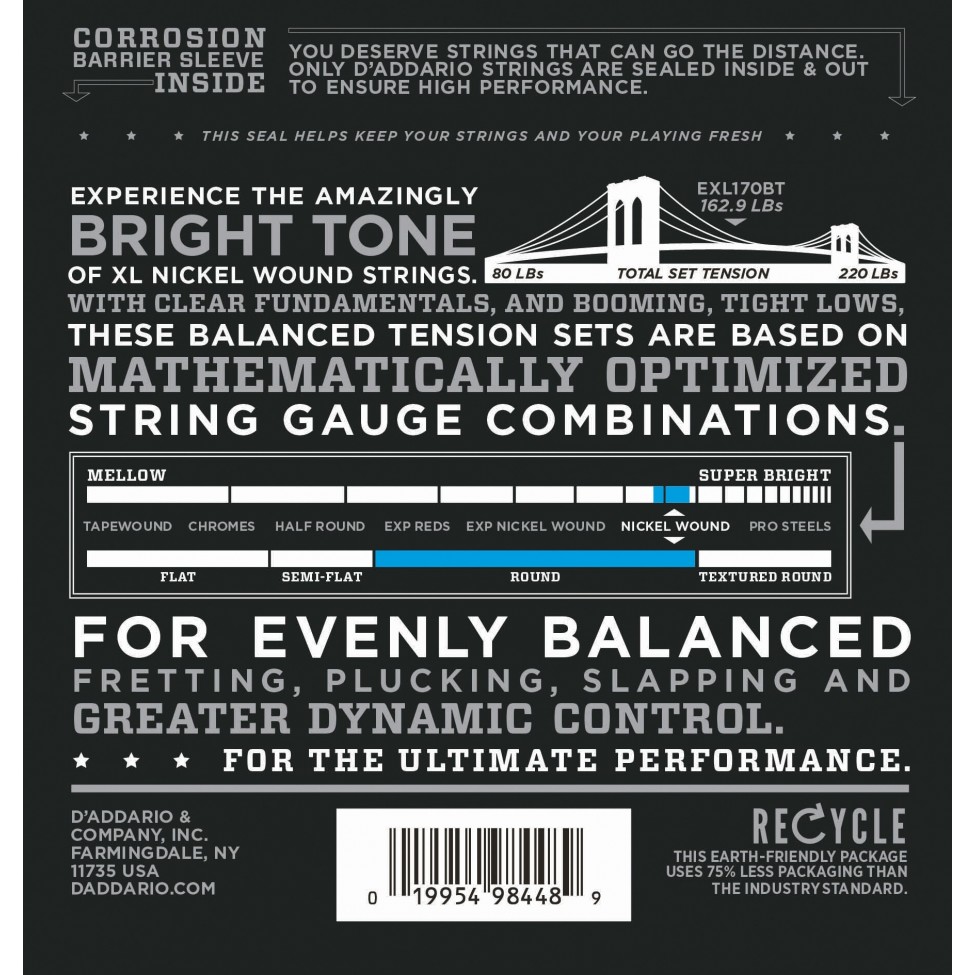 D'ADDARIO EXL170BT