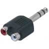 ALPHA AUDIO adapter / przejściówka 2 x RCA (Cinch) - duży Jack stereo