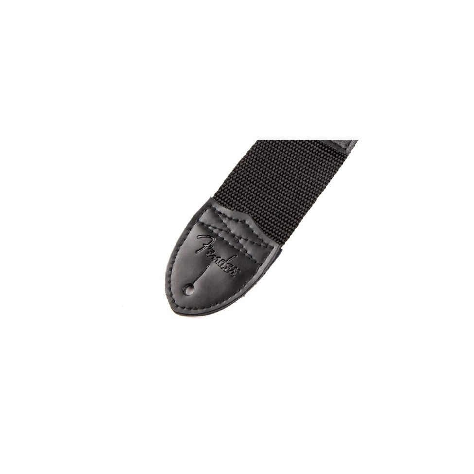 FENDER 2" BLK POLY STRAP W/RED pasek gitarowy