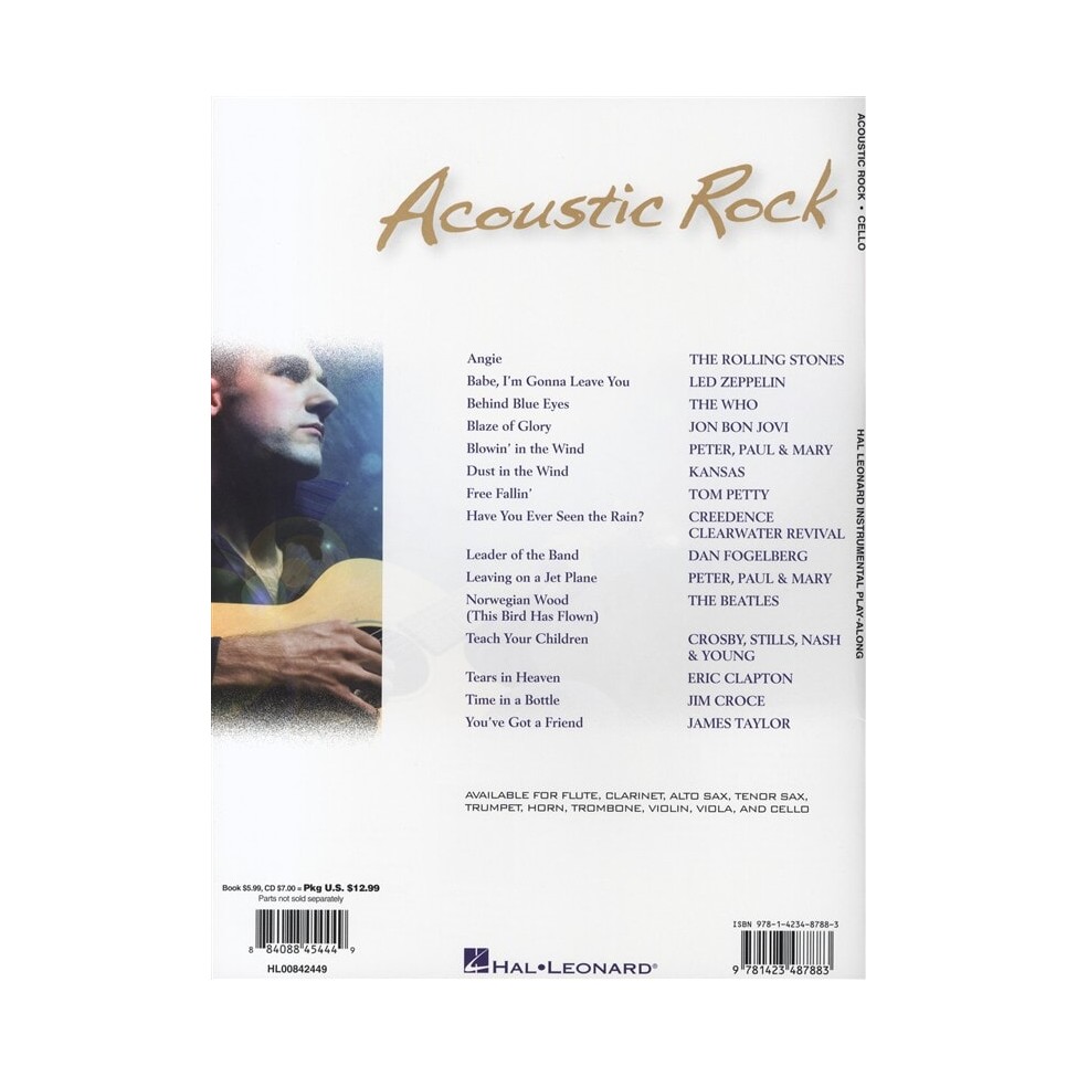 PWM ACOUSTIC ROCK PLAY ALONG nuty na wiolonczelę