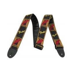 FENDER 2" MONO STRAP BLK/YLW/RD pasek gitarowy