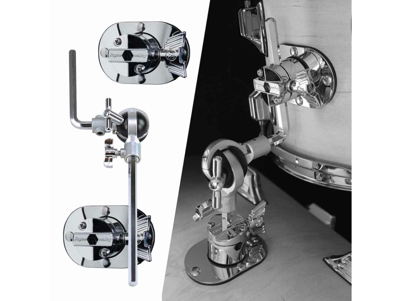 Rogers Powertone White Marine Pearl Shell Set 13/16/22
