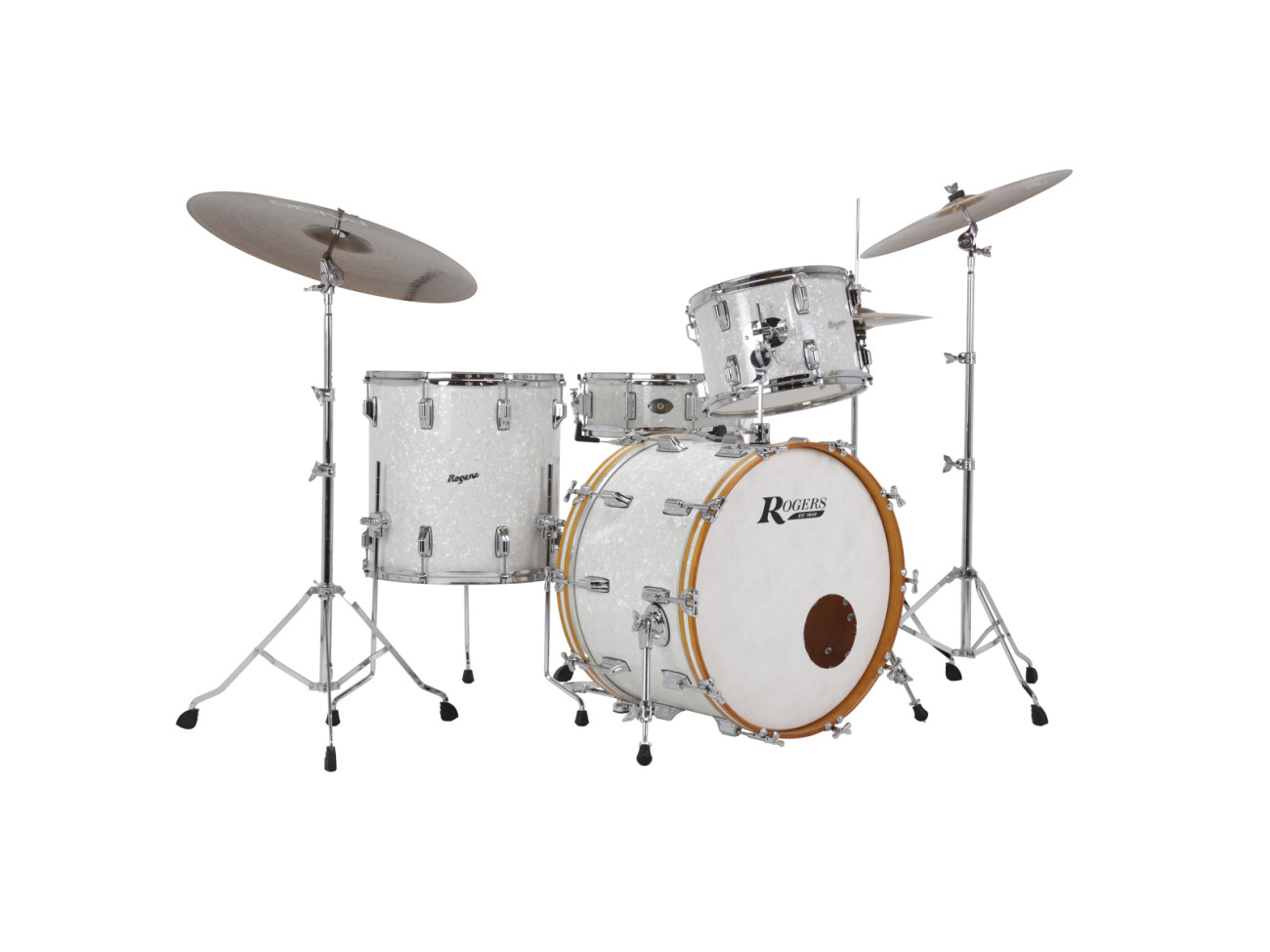 Rogers Powertone White Marine Pearl Shell Set 13/16/22