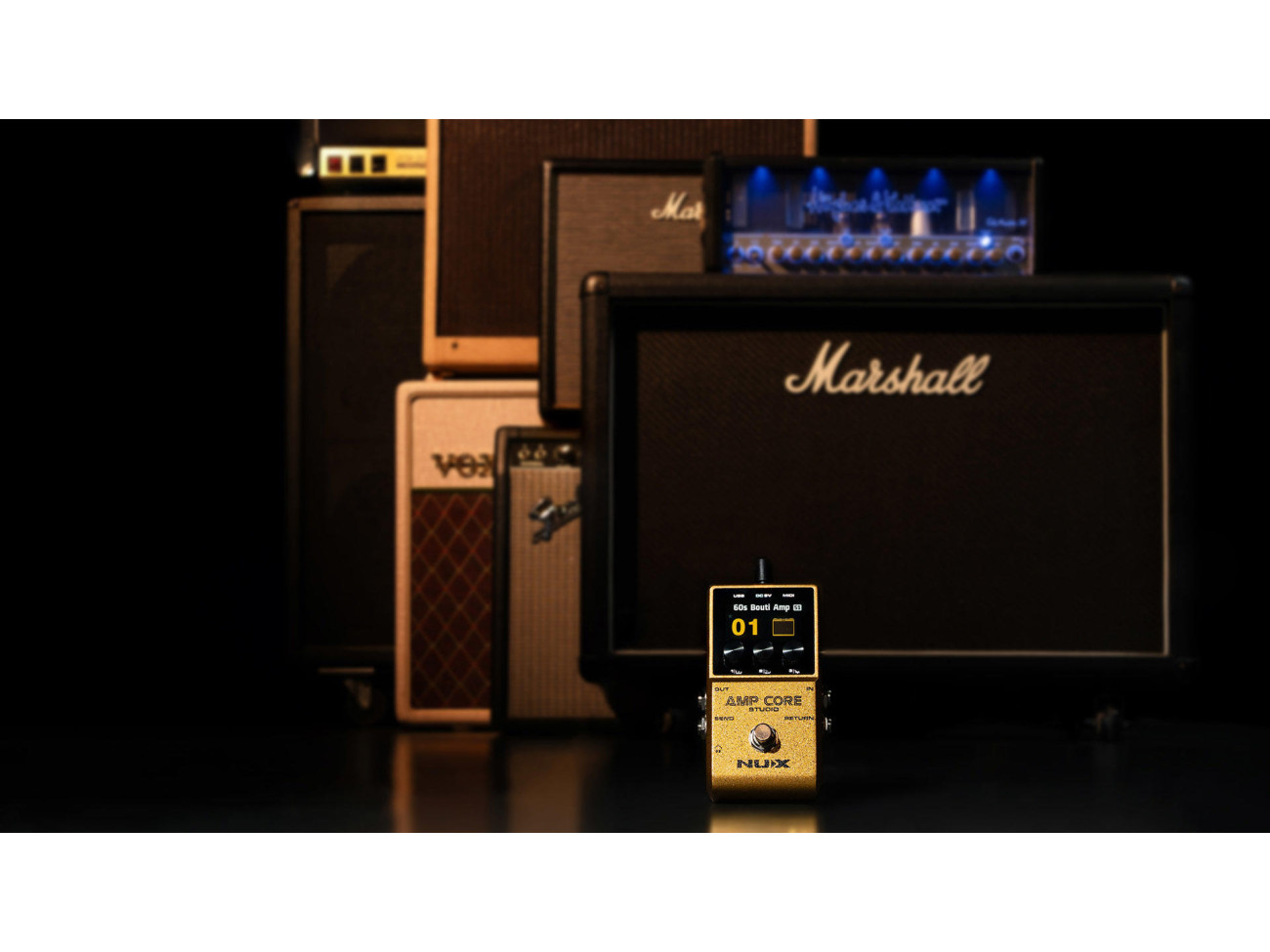 ギター NUX Amp Core Studio NUX Amp Core Studio -Amp Modeler & IR Pedal-｜ミュージック