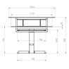 QUIK LOK Z-460 BK - BIURKO STUDYJNE - POWYSTAWOWY