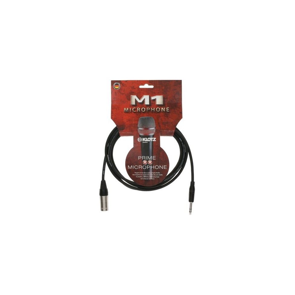 KLOTZ M1MS1K0300 kabel mikrofonowy XLR męski /duży Jack stereo 3 m 