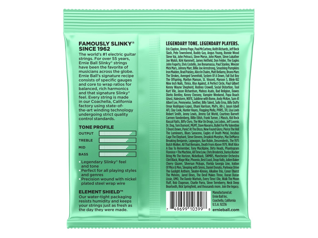Ernie Ball Eb 2229 Komplet Strun Do Gitary Elektrycznej
