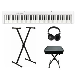 CASIO CDP-S110 WE - PIANINO CYFROWE + STATYW + ŁAWA + SŁUCHAWKI