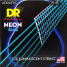 DR NBA 10-48 NEON BLUE STRUNY GITARA AKUSTYCZNA