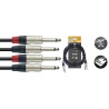 Stagg NTC6PR - podwójny kabel instrumentalny 6m