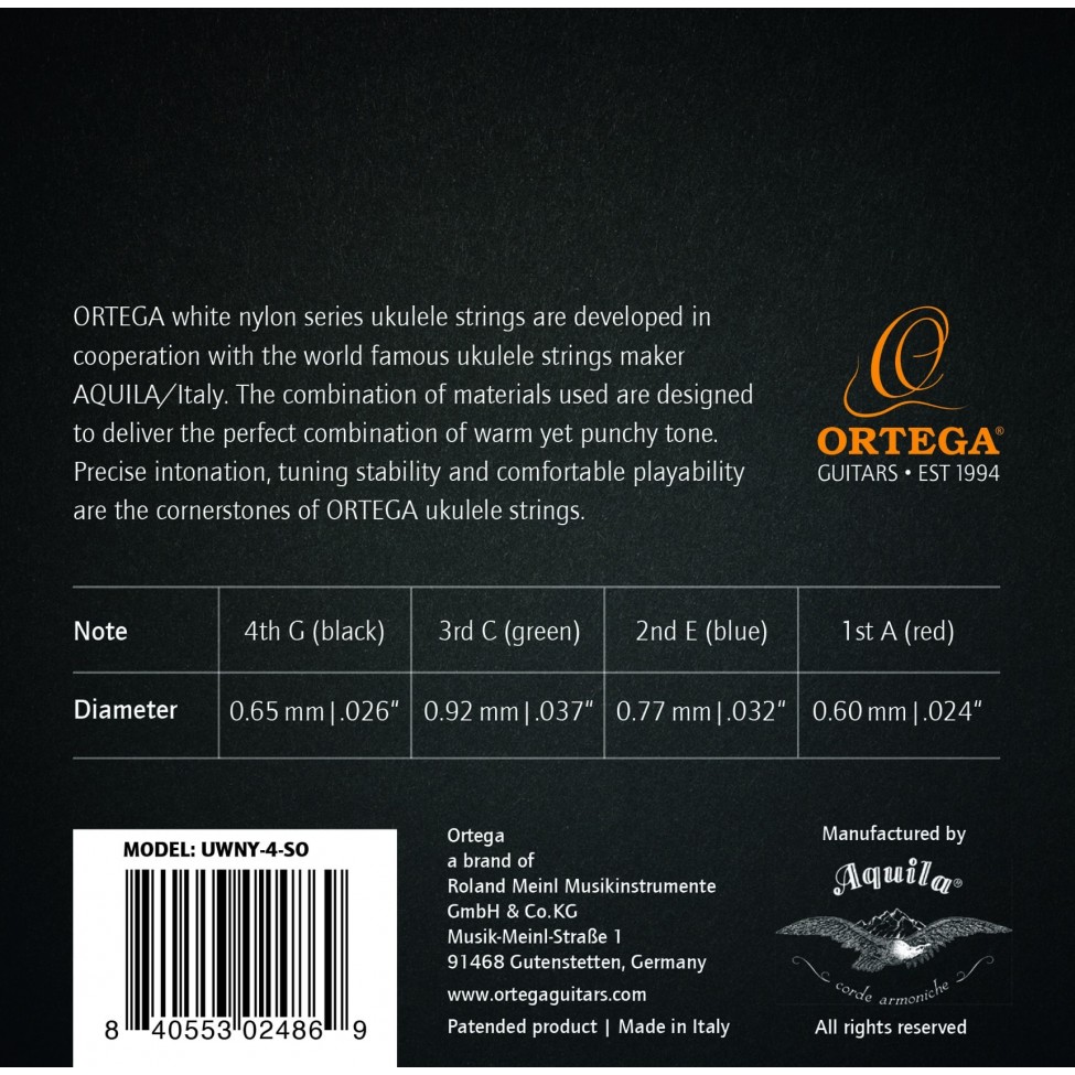 ORTEGA UWNY-4-SO STRUNY DO UKULELE