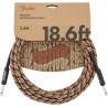 FENDER FESTIVAL 18,6 ANGLE CABLE HEMP BROWN STRIPE KABEL INSTRUMENTALNY 5,5M