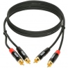 KLOTZ KT-CC090 - Podwójny kabel stereo rca, pozłacany