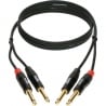 KLOTZ KT-JJ090-Podwójny kabel stereo z wtyczkami jack, pozłacany