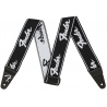 FENDER WEIGHLESS RUNNING LOGO B/W PASEK GITAROWY