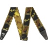 FENDER WEIGHLESS MONOGRAM STRAP B/Y/B - PASEK GITAROWY