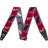 FENDER WEIGHLESS MONOGRAM STRAP R/W/B PASEK GITAROWY