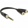 KLOTZ AYB-2 KABEL JACK STEREO 6,3mm-2X GNIAZDA JACK 3,5mm (0,2M)
