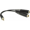 KLOTZ AYB-3 - Jack TRS 3.5 mm - 2x Jack TRS 6.3 mm (F) (0,2m)