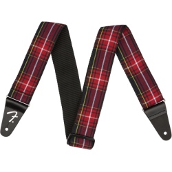 FENDER PLAID STRAP RED...