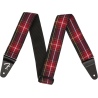 FENDER PLAID STRAP RED PASEK GITAROWY
