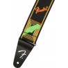 FENDER NEON MONOGRAM STRAP GRN/ORNG PASEK GITAROWY