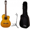 TAKAMINE GC1CE-NAT GITARA ELEKTROKLASYCZNA 4/4 ZESTAW Z AKCESORIAMI PT1
