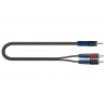 QUIK LOK RKSA150-5 KABEL MINI JACK STEREO - 2 X RCA (5M)