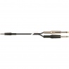 QUIK LOK STR611K-2BK - 2x JACK MONO 6,3MM - JACK STEREO 3,5MM