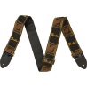 FENDER BLK/YLW/BRN LEGACY VINTAGE MONOGRAM STRAP PASEK GITAROWY
