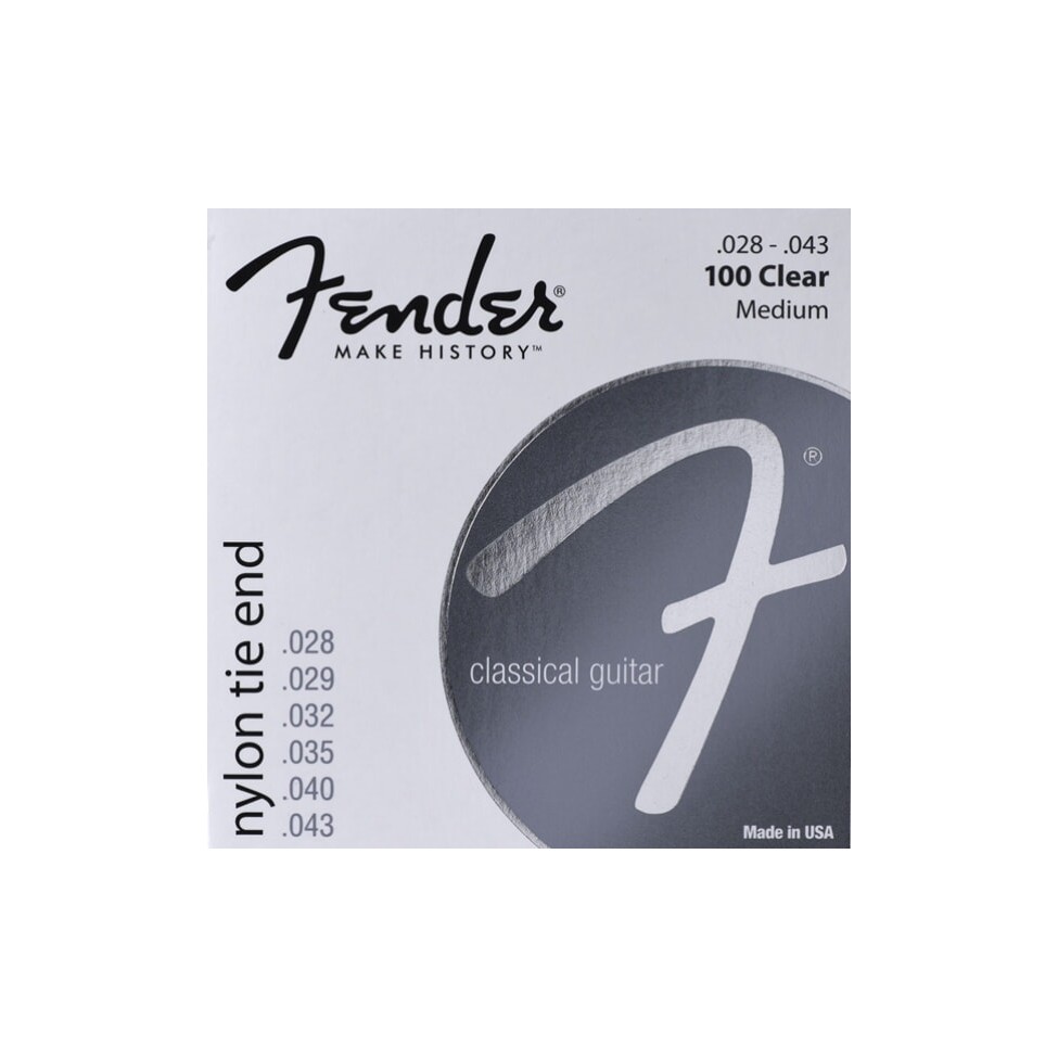 FENDER 100 NYLON CLR/SLVR TIE END