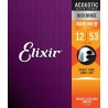 ELIXIR 16539 3-PACK BRONZE 12-53 - ZESTAW TRZECH KOMPLETÓW STRUN AKUSTYCZNYCH