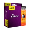 ELIXIR 16539 3-PACK BRONZE 12-53 - ZESTAW TRZECH KOMPLETÓW STRUN AKUSTYCZNYCH