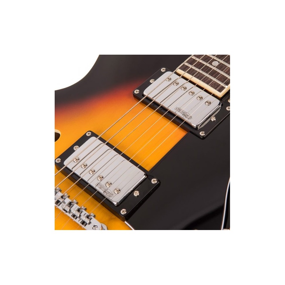 VINTAGE VSA500SB SEMI-HOLLOW - GITARA ELEKTRYCZNA - POWYSTAWOWA