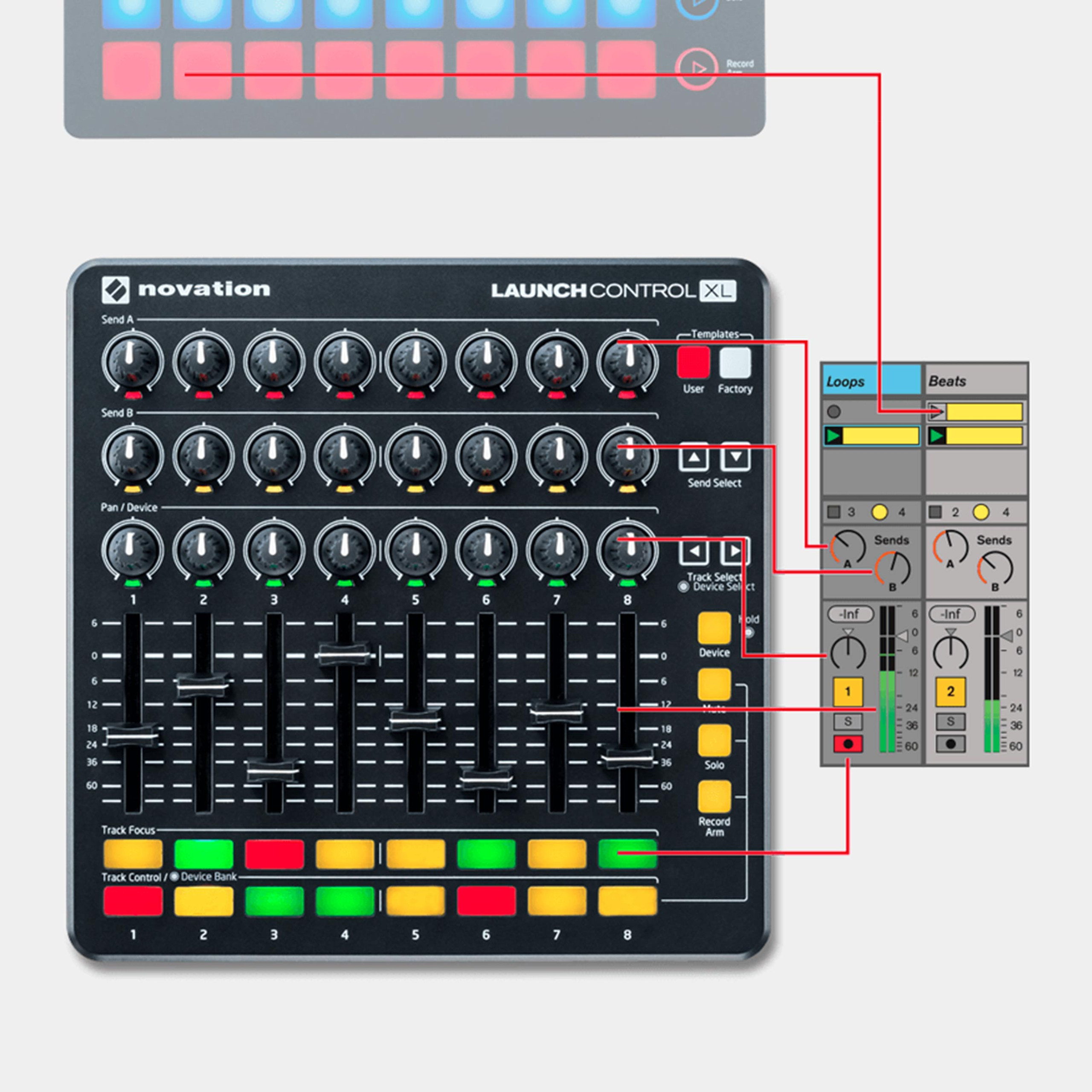 NOVATION LAUNCH CONTROL XL MK2 - KONTROLER DAW - Riff.net.pl