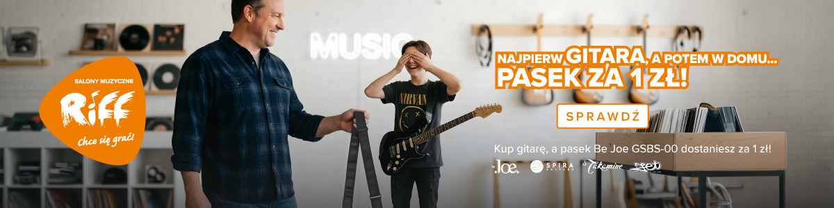 Promocja: Pasek Be Joe GSBS-00 za 1 zł do każdej gitary Takamine, Spira, Jet i Be Joe